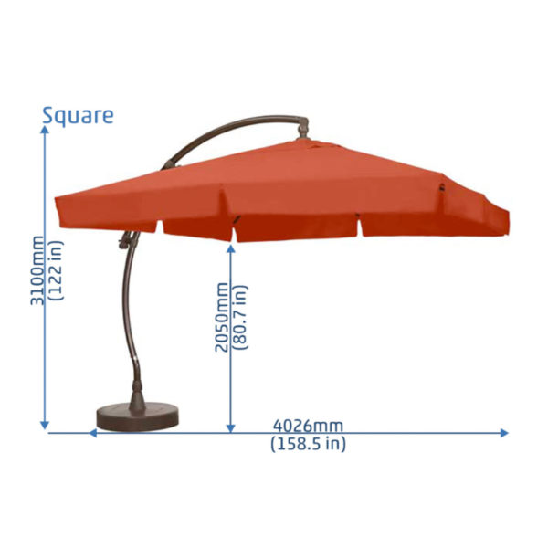 square sun parasol